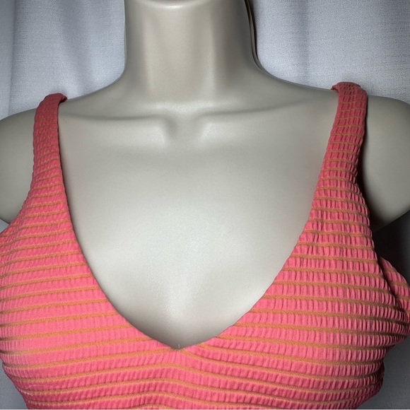Lululemon Smocked Skimpy Fit Swim Suit Bikini Top Bottom Size 8 A/B Cup Apricot - Picture 8 of 12